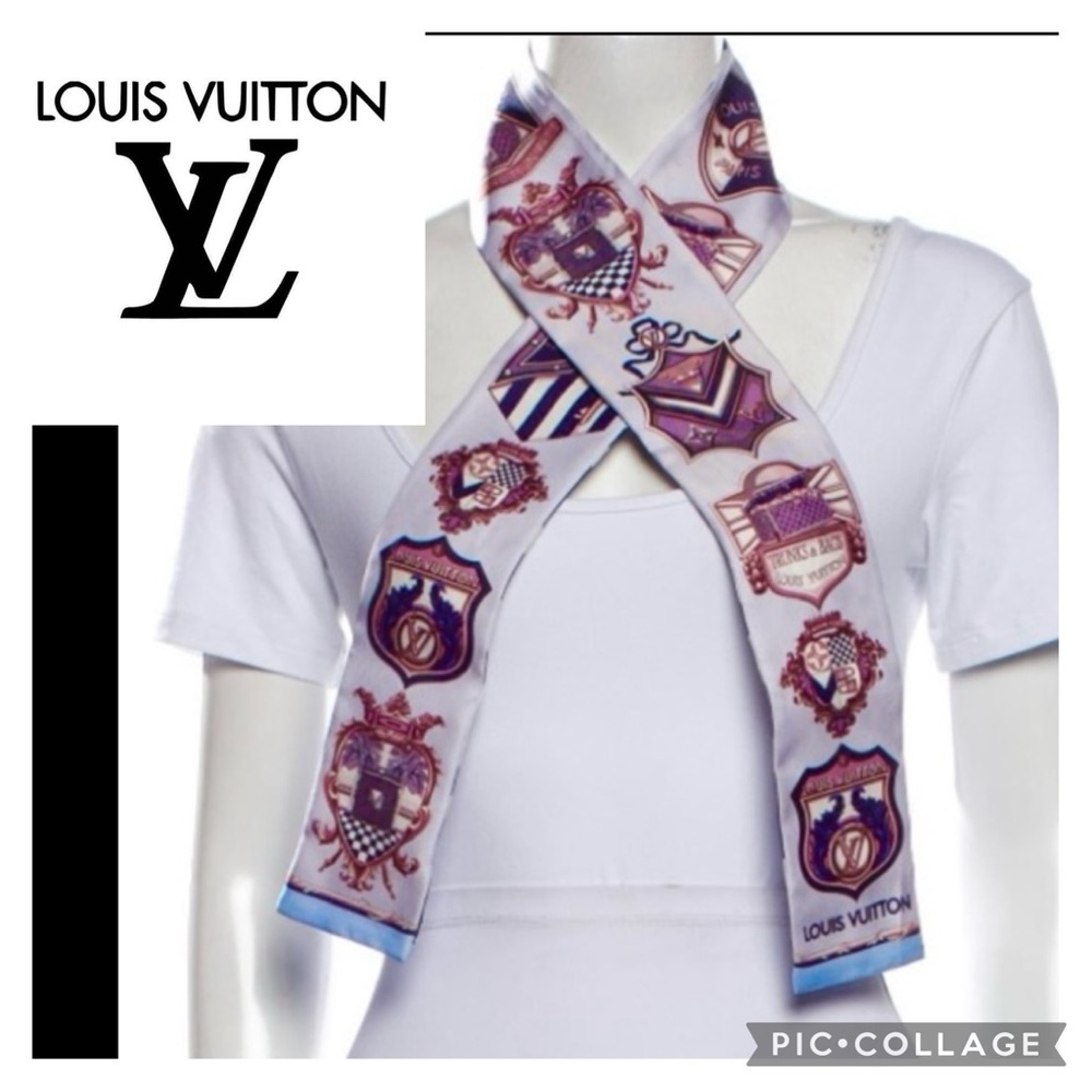 LOUIS VUITTON “Into Louis” motif Silk Bandeau